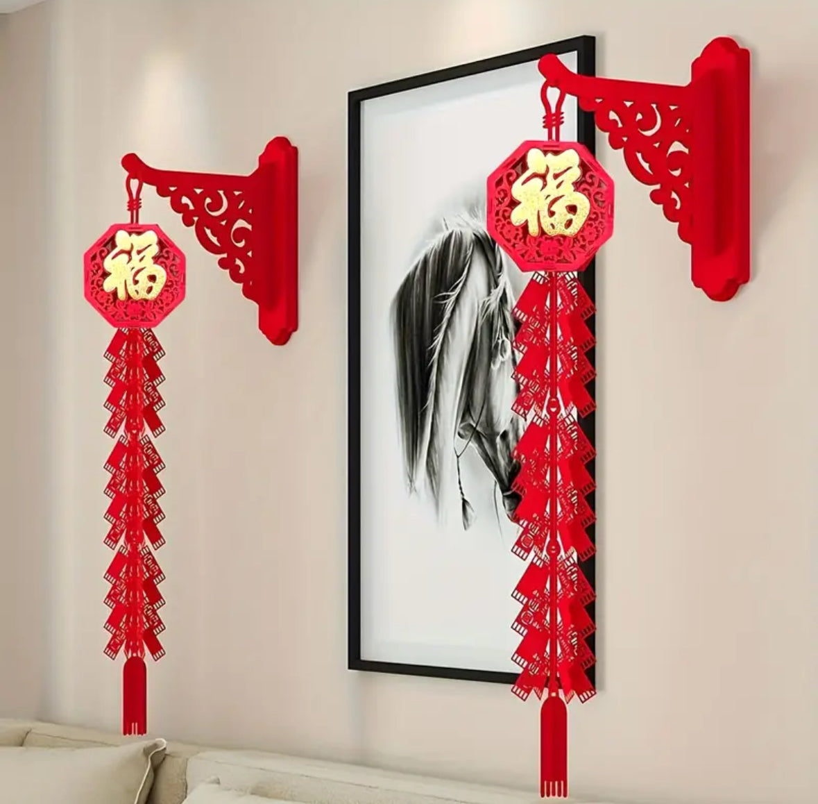Firecracker Decoration Pendant, Indoor New Year Hanging Decoration